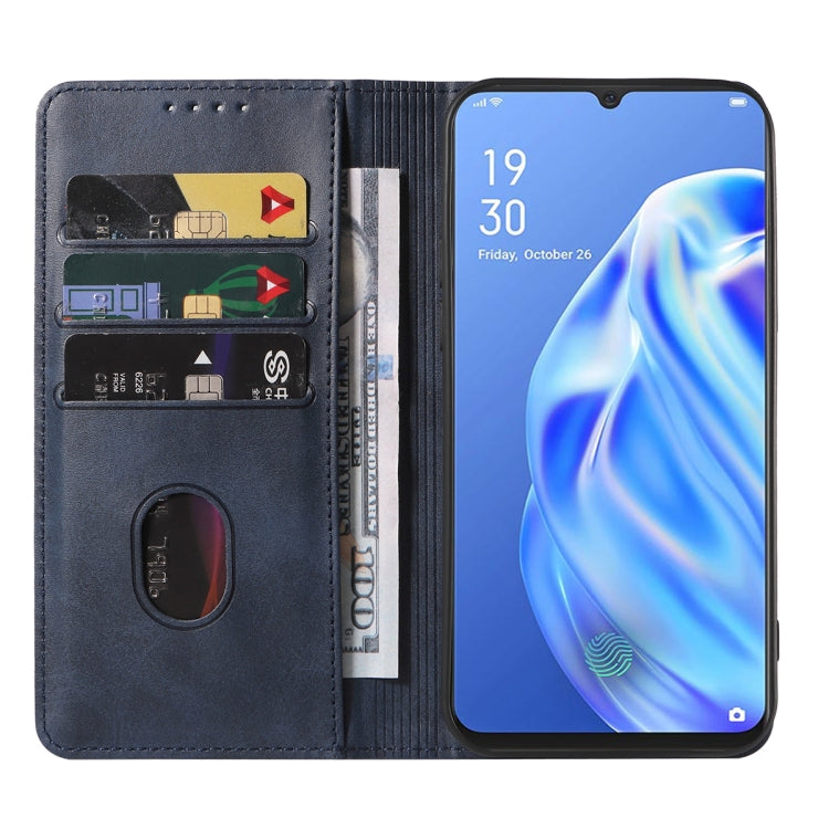 For OPPO F15 Magnetic Closure Leather Phone Case