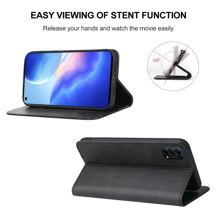 For OPPO Find X3 Lite Magnetic Closure Leather Phone Case