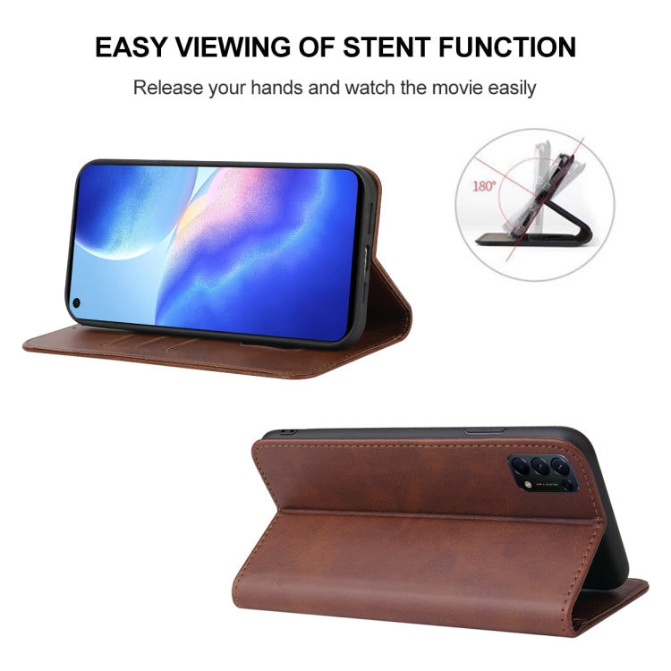 For OPPO Find X3 Lite Magnetic Closure Leather Phone Case