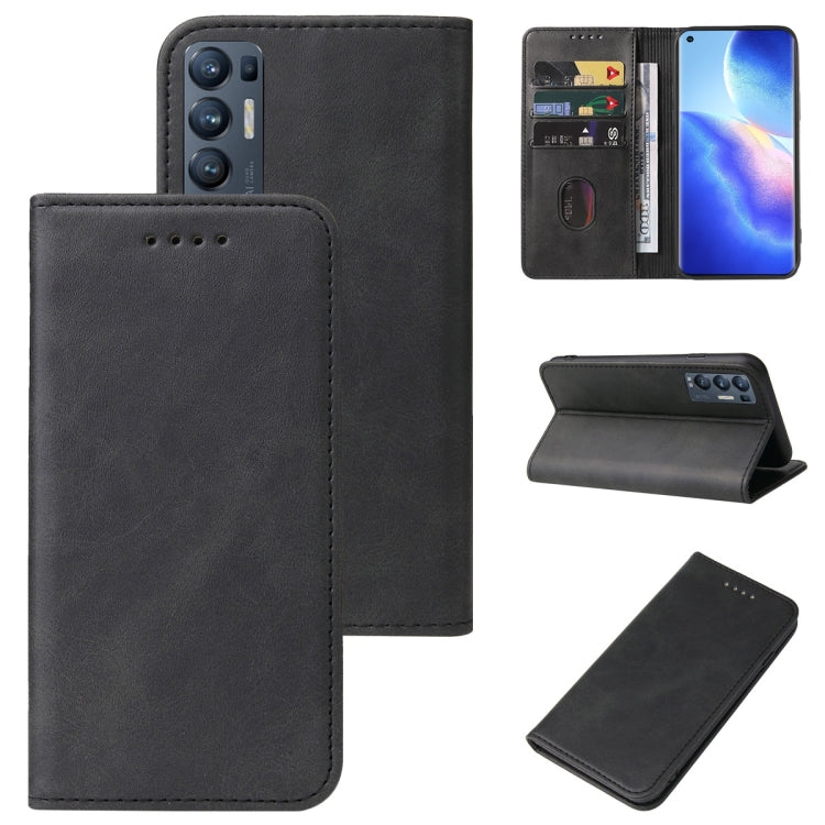 For OPPO Find X3 Neo Magnetic Closure Leather Phone Case