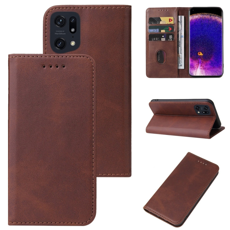 For OPPO Find X5 Pro Magnetic Closure Leather Phone Case