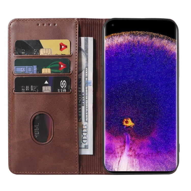 For OPPO Find X5 Pro Magnetic Closure Leather Phone Case