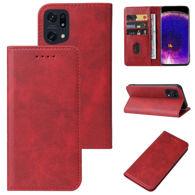 For OPPO Find X5 Pro Magnetic Closure Leather Phone Case