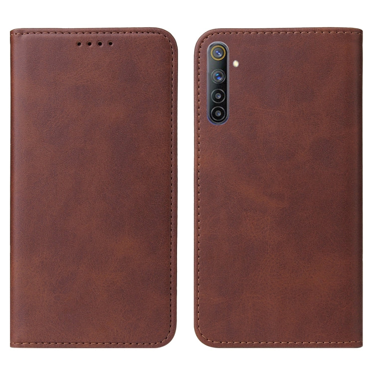 For Realme 6 Magnetic Closure Leather Phone Case