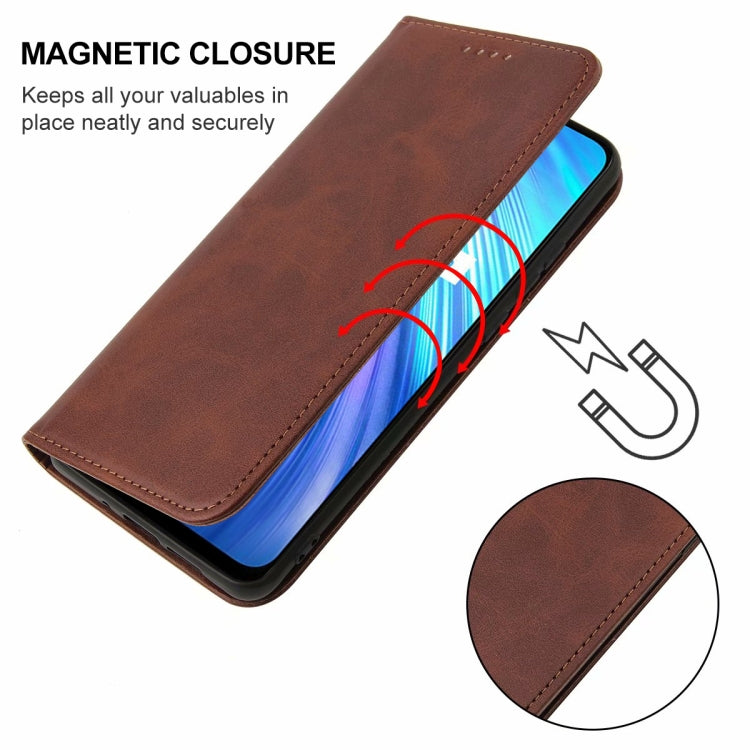 For Realme 6 Magnetic Closure Leather Phone Case