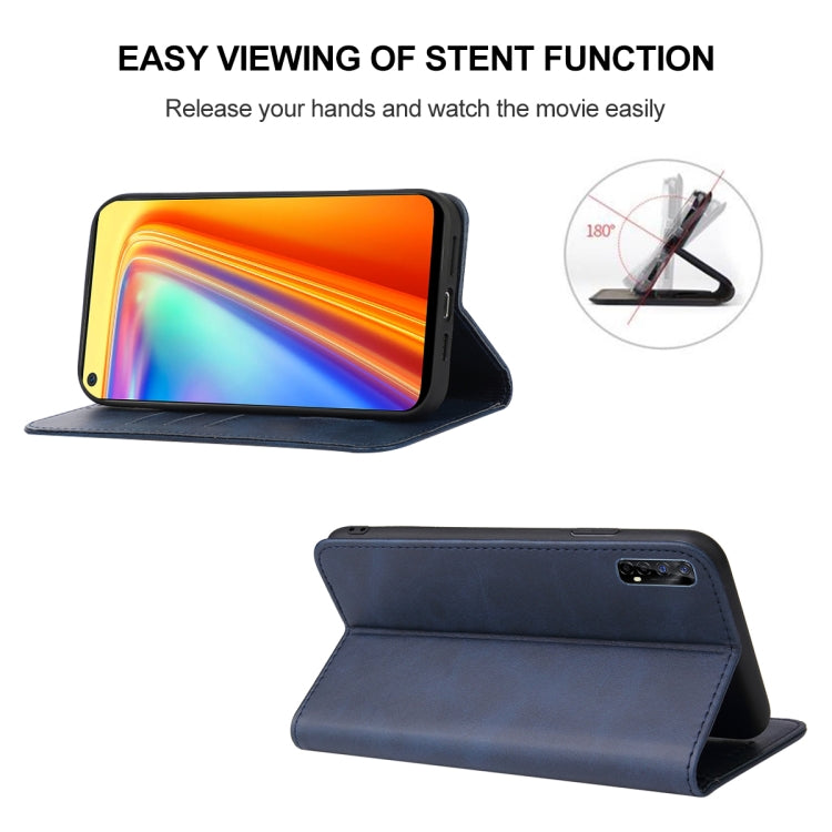 For Realme 7 Global Magnetic Closure Leather Phone Case