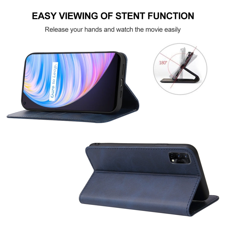For Realme Q2 Pro Magnetic Closure Leather Phone Case