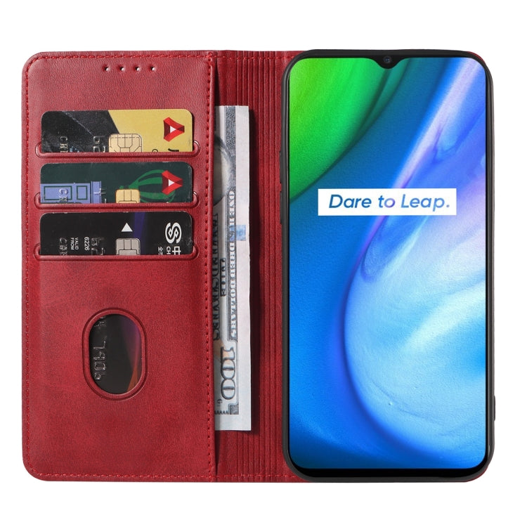 For Realme Q2i Magnetic Closure Leather Phone Case