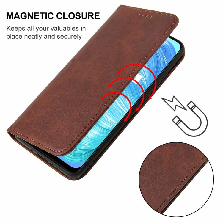 For Realme V5 5G Magnetic Closure Leather Phone Case