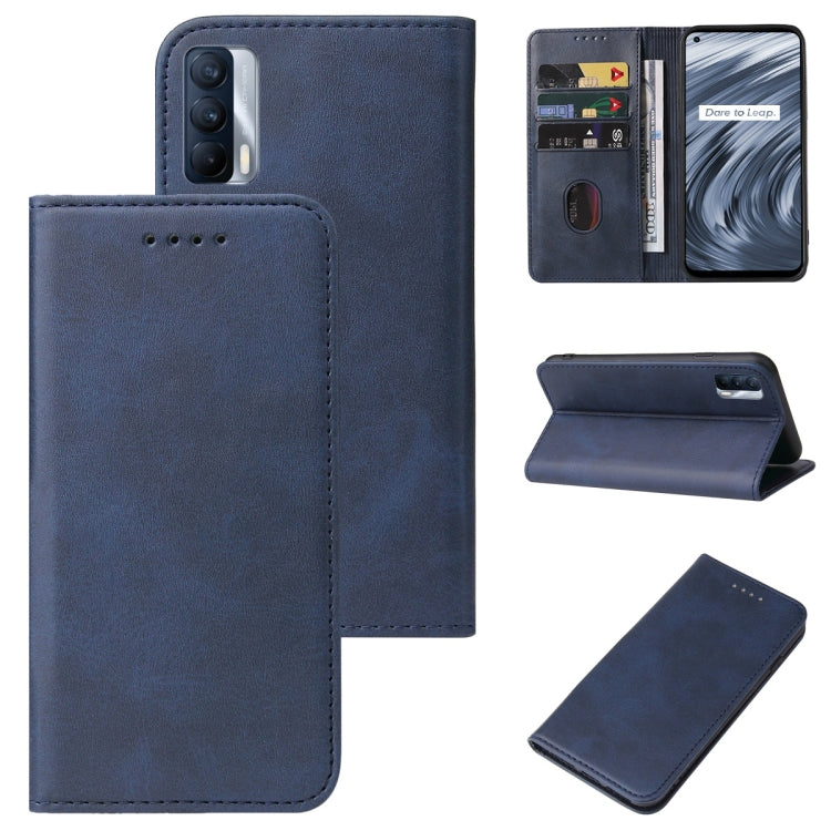 For Realme V15 Magnetic Closure Leather Phone Case