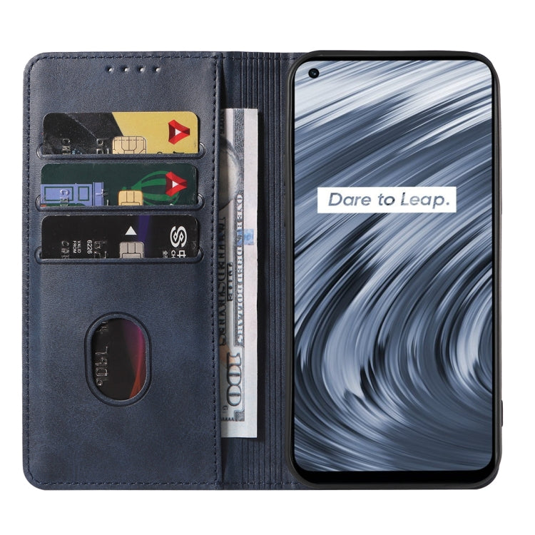 For Realme V15 Magnetic Closure Leather Phone Case