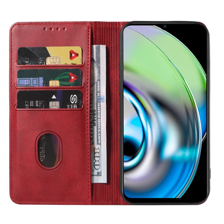 For Realme V23 Magnetic Closure Leather Phone Case