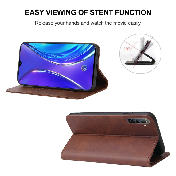For Realme X2 Magnetic Closure Leather Phone Case
