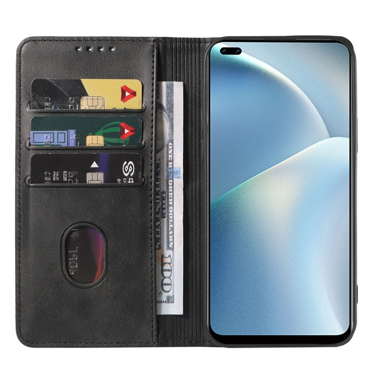 For OPPO Reno4 F Magnetic Closure Leather Phone Case