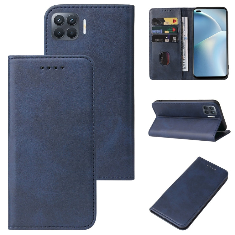For OPPO Reno4 F Magnetic Closure Leather Phone Case