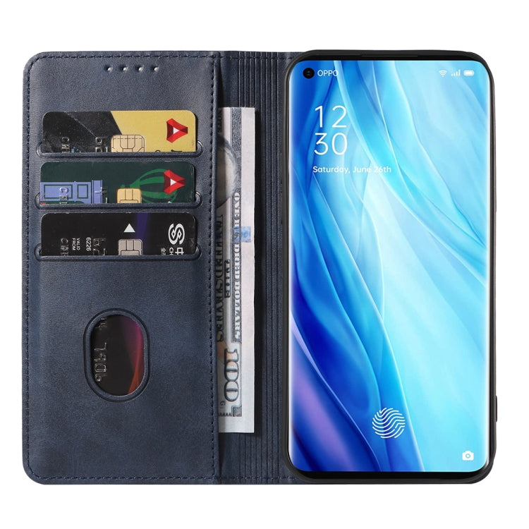 For OPPO Reno4 Pro Magnetic Closure Leather Phone Case