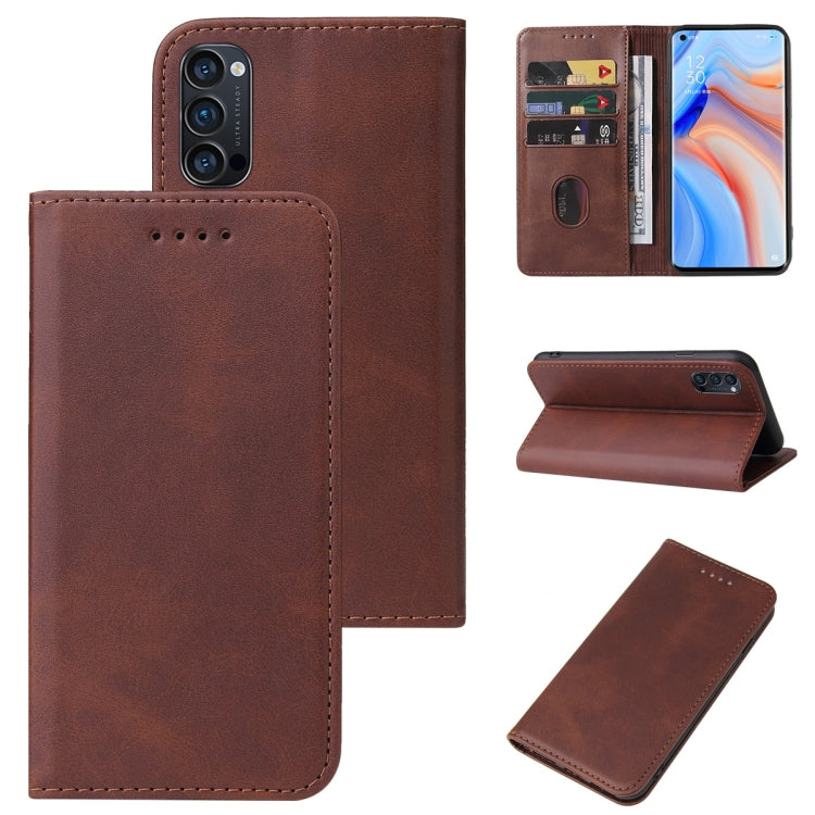 For OPPO Reno4 Pro 5G Magnetic Closure Leather Phone Case