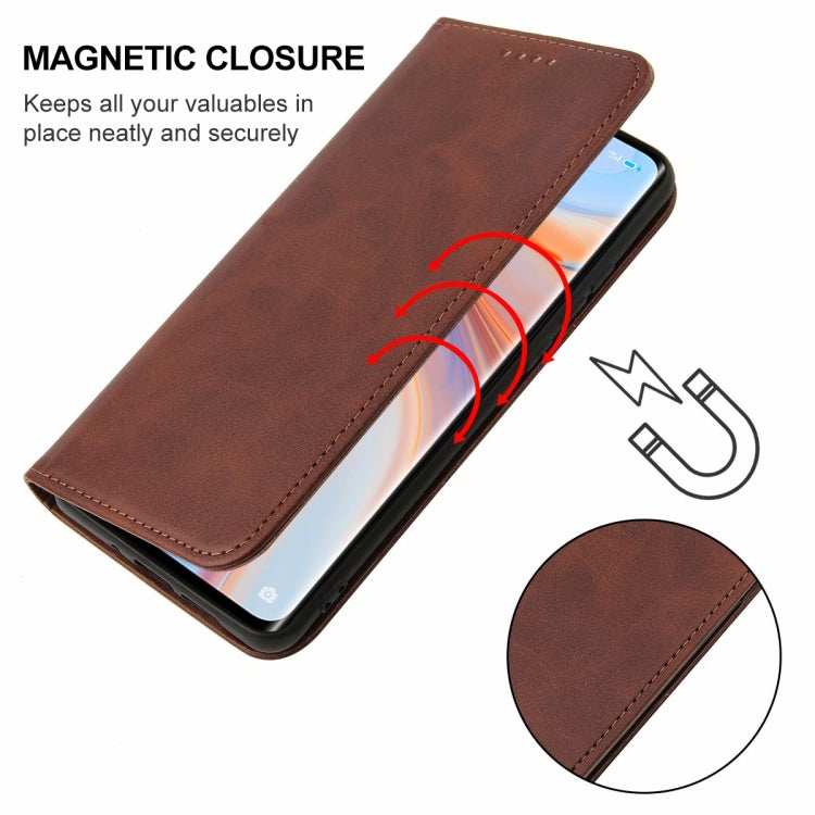 For OPPO Reno4 Pro 5G Magnetic Closure Leather Phone Case