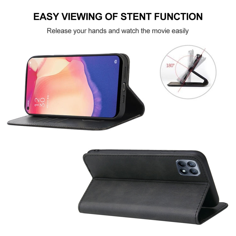 For OPPO Reno4 SE Magnetic Closure Leather Phone Case