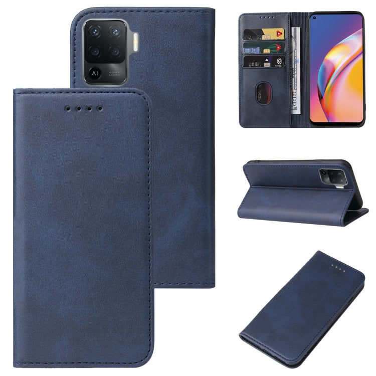 For OPPO Reno5 F Magnetic Closure Leather Phone Case