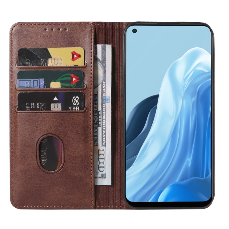 For OPPO Reno7 4G Magnetic Closure Leather Phone Case