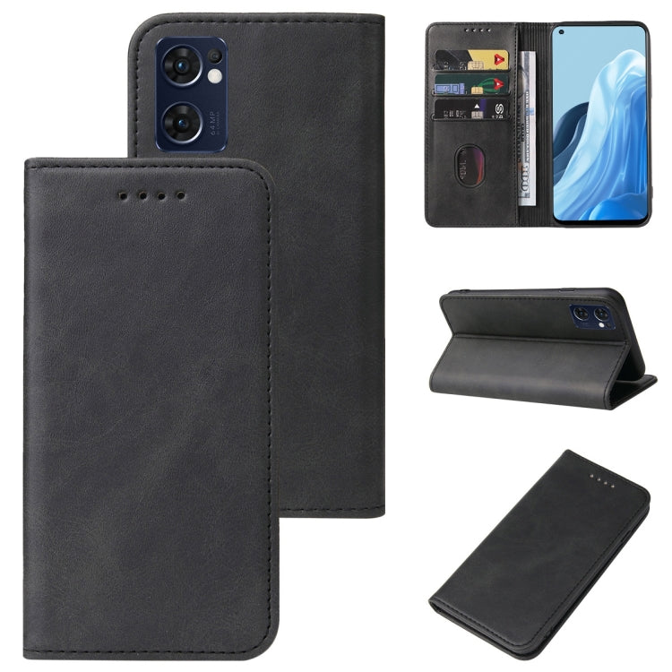 For OPPO Reno7 5G Global / Find X5 Lite Magnetic Closure Leather Phone Case