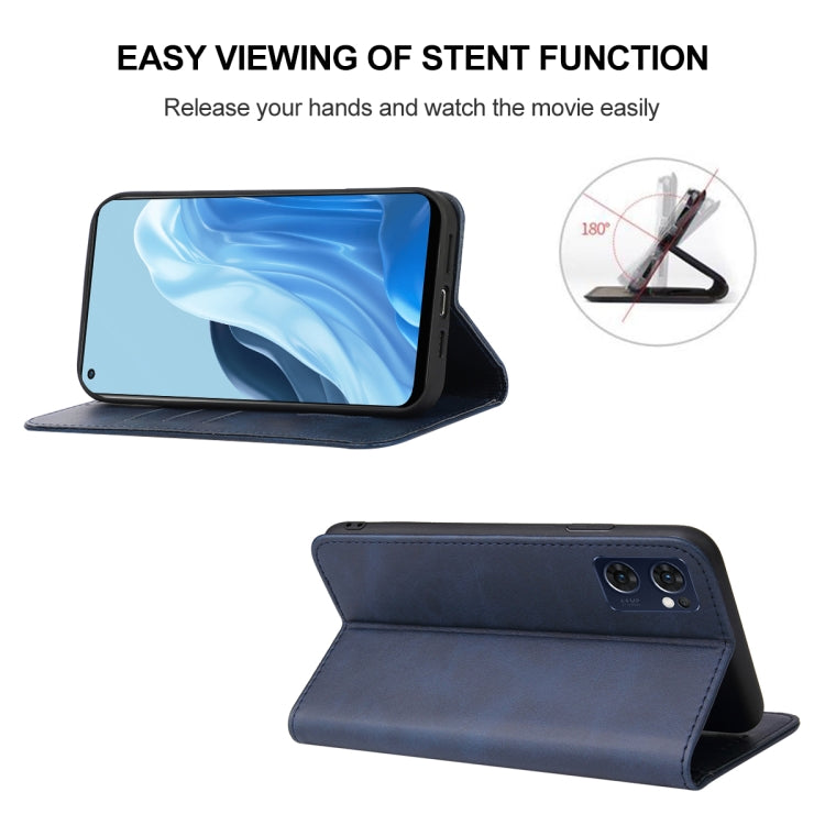 For OPPO Reno7 5G Global / Find X5 Lite Magnetic Closure Leather Phone Case