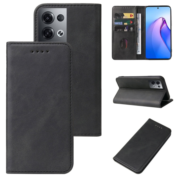 For OPPO Reno8 Pro Magnetic Closure Leather Phone Case