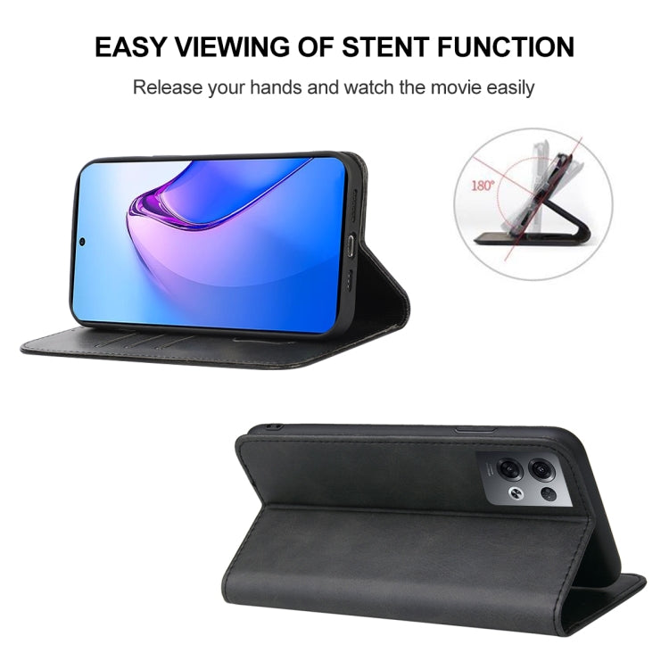 For OPPO Reno8 Pro Magnetic Closure Leather Phone Case
