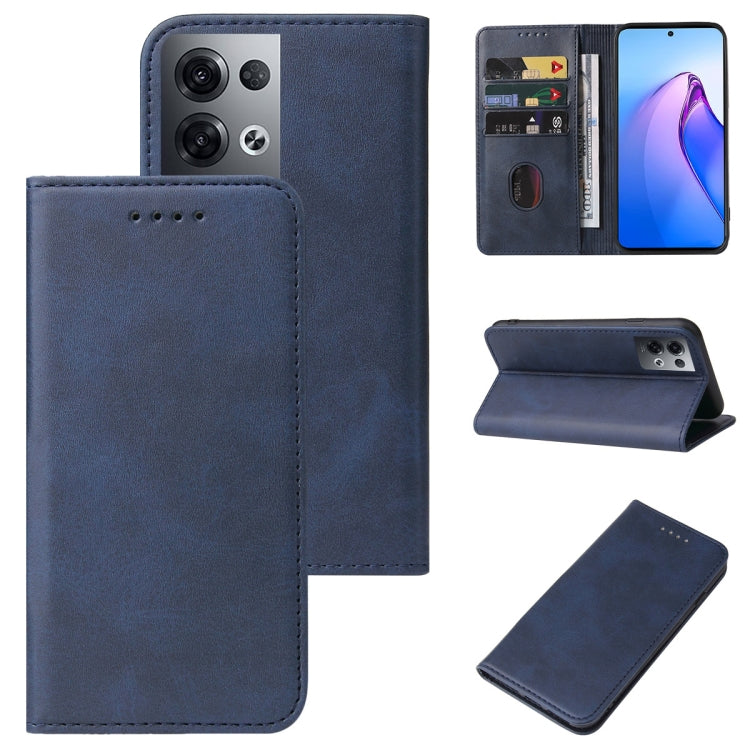 For OPPO Reno8 Pro Magnetic Closure Leather Phone Case