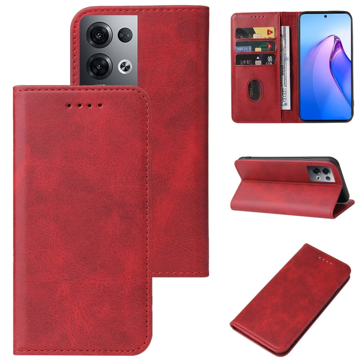 For OPPO Reno8 Pro Magnetic Closure Leather Phone Case
