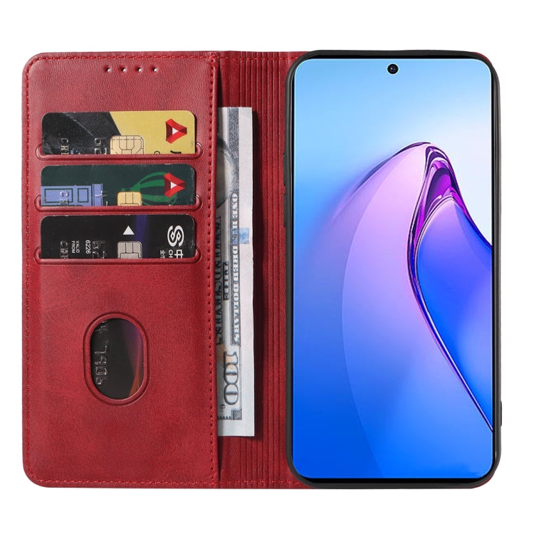 For OPPO Reno8 Pro Magnetic Closure Leather Phone Case