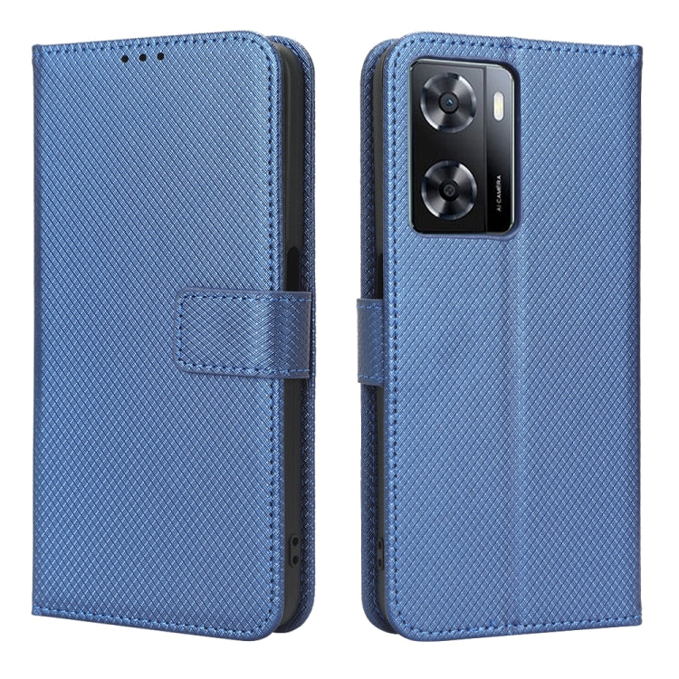 For OPPO A57 5G / 4G Diamond Texture Leather Phone Case