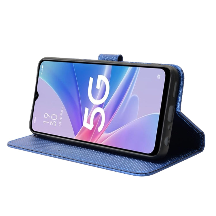 For OPPO A97 5G Diamond Texture Leather Phone Case