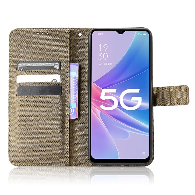 For OPPO A97 5G Diamond Texture Leather Phone Case