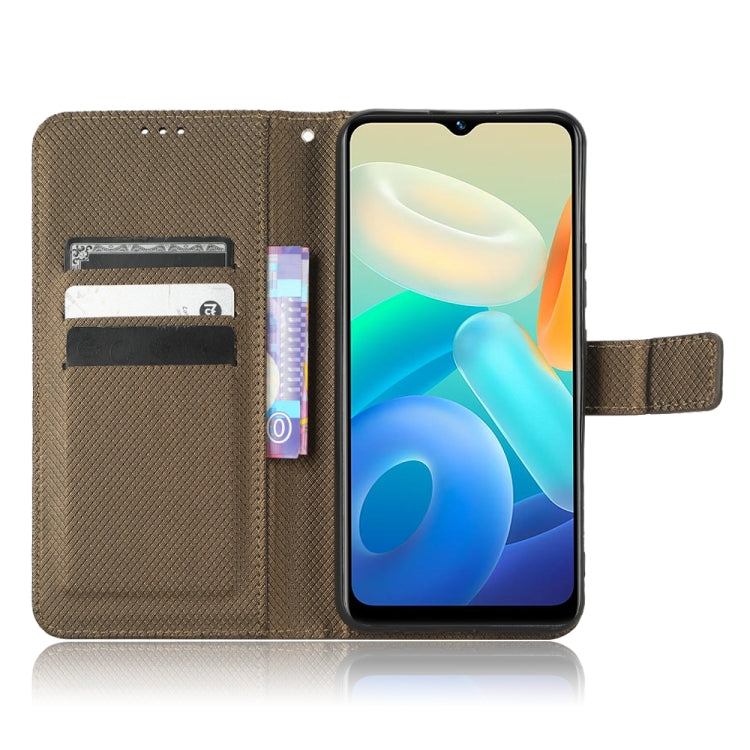 For vivo Y02s Diamond Texture Leather Phone Case