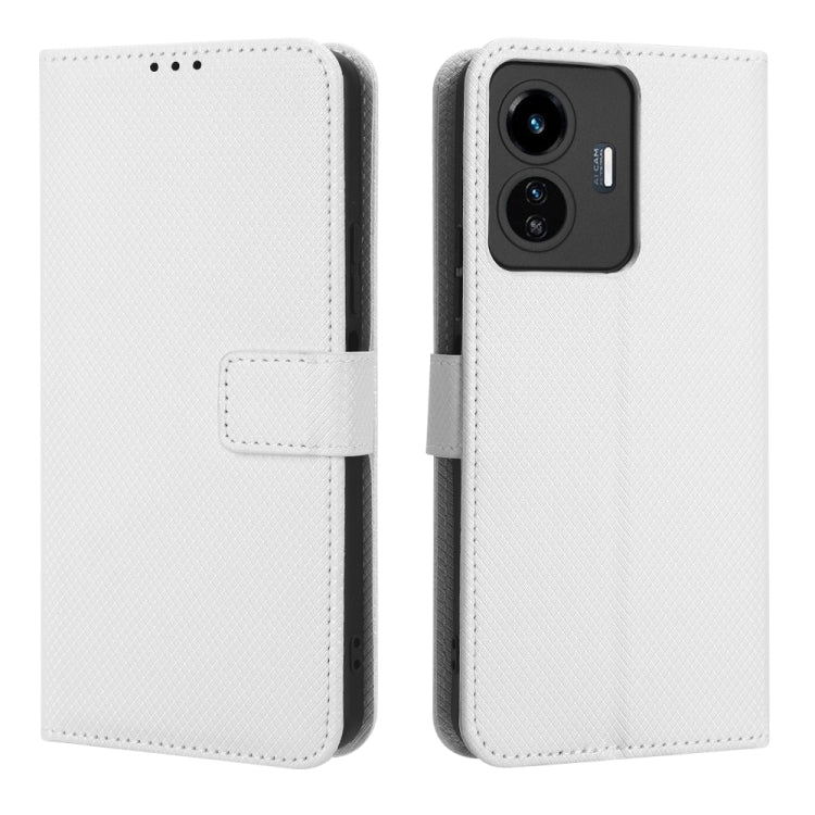 For vivo Y77 5G Diamond Texture Leather Phone Case