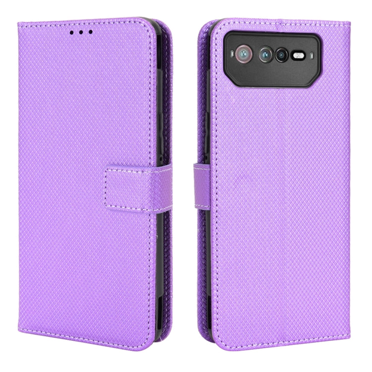For ASUS ROG Phone 6 / 6 Pro Diamond Texture Leather Phone Case