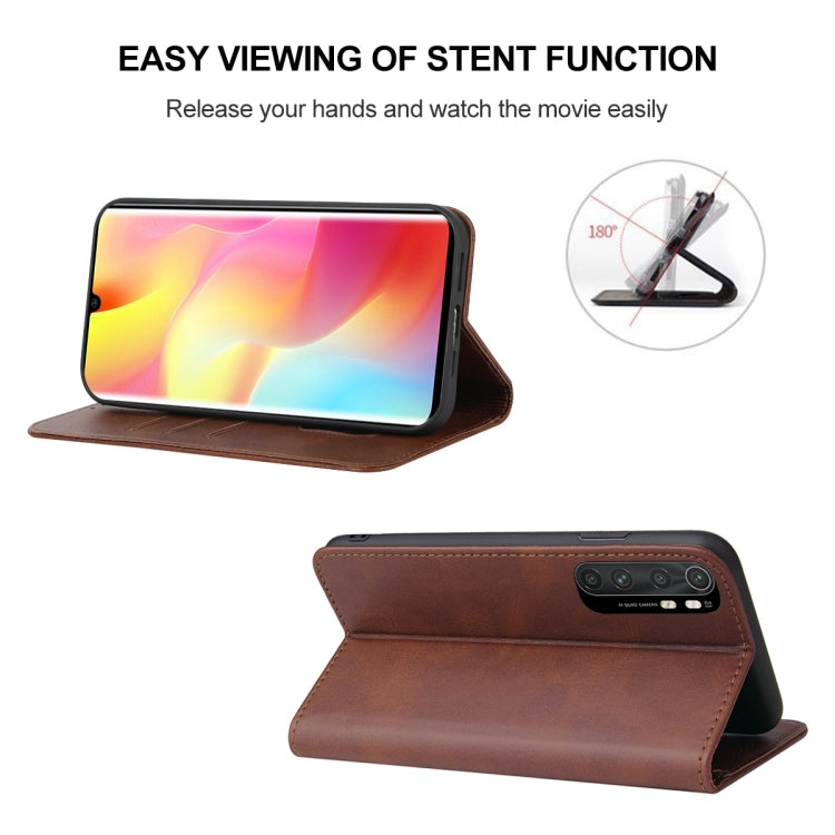 For Xiaomi Mi Note 10 Lite Magnetic Closure Leather Phone Case