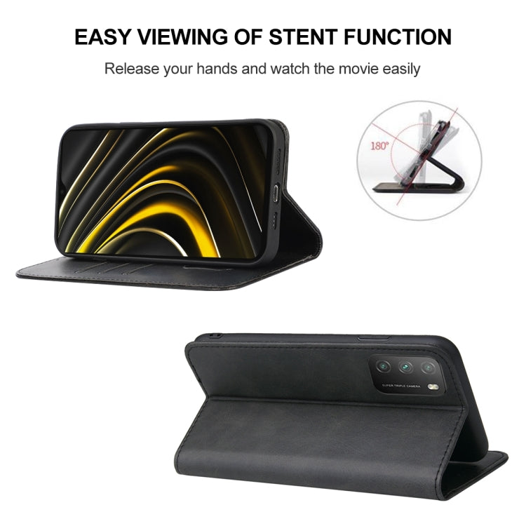 For Xiaomi Poco M3 Magnetic Closure Leather Phone Case