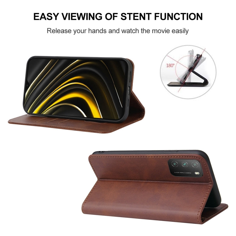 For Xiaomi Poco M3 Magnetic Closure Leather Phone Case