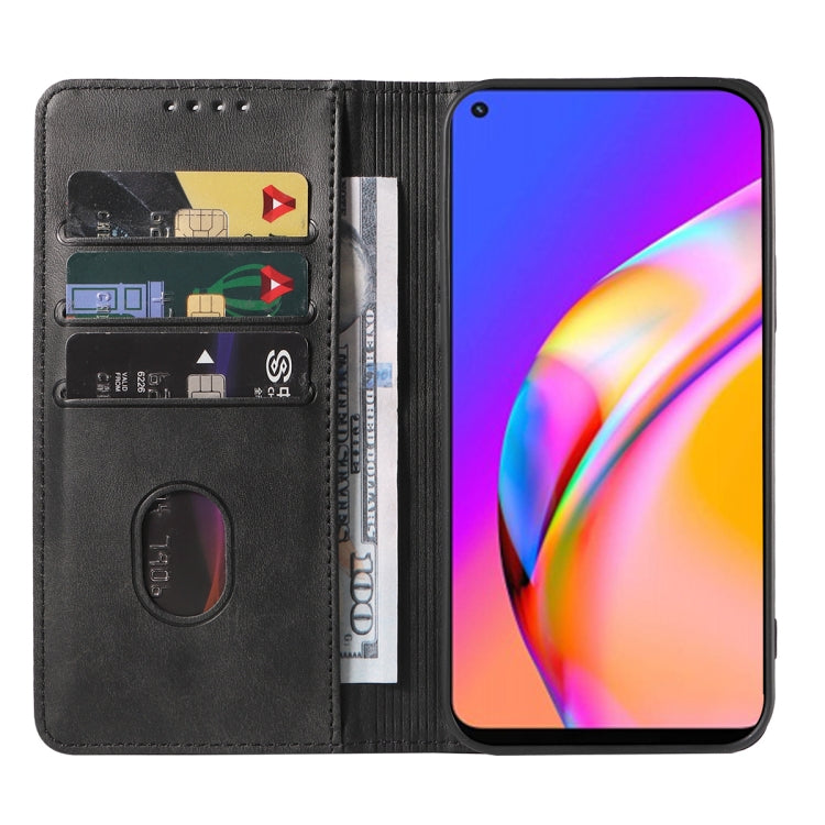For OPPO A94 Magnetic Closure Leather Phone Case