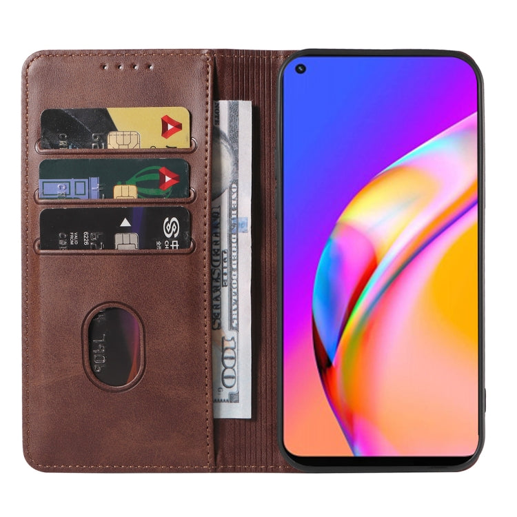 For OPPO A94 Magnetic Closure Leather Phone Case