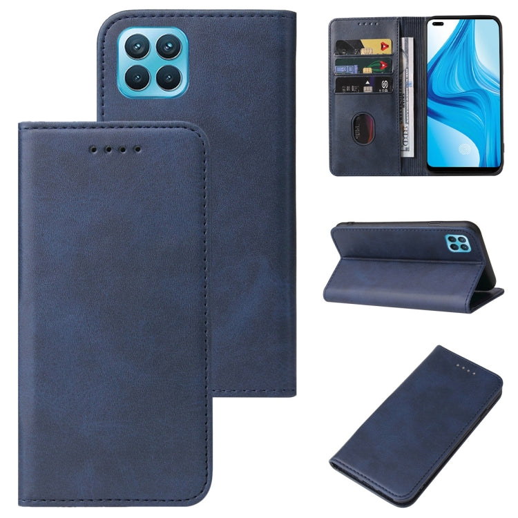For OPPO F17 Pro Magnetic Closure Leather Phone Case