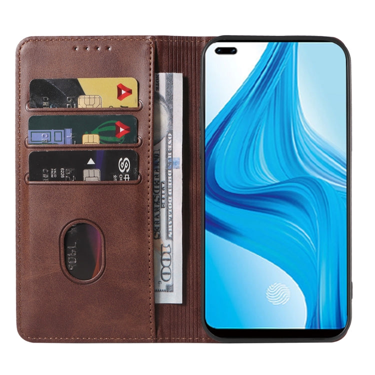 For OPPO F17 Pro Magnetic Closure Leather Phone Case