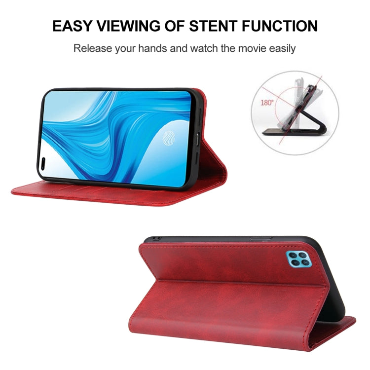 For OPPO F17 Pro Magnetic Closure Leather Phone Case