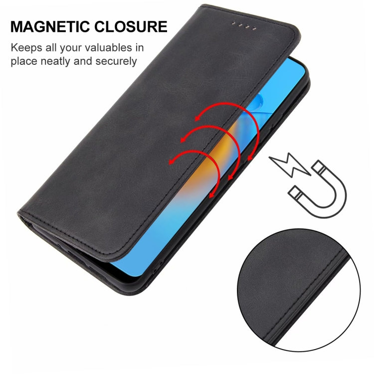 For OPPO F19 Magnetic Closure Leather Phone Case