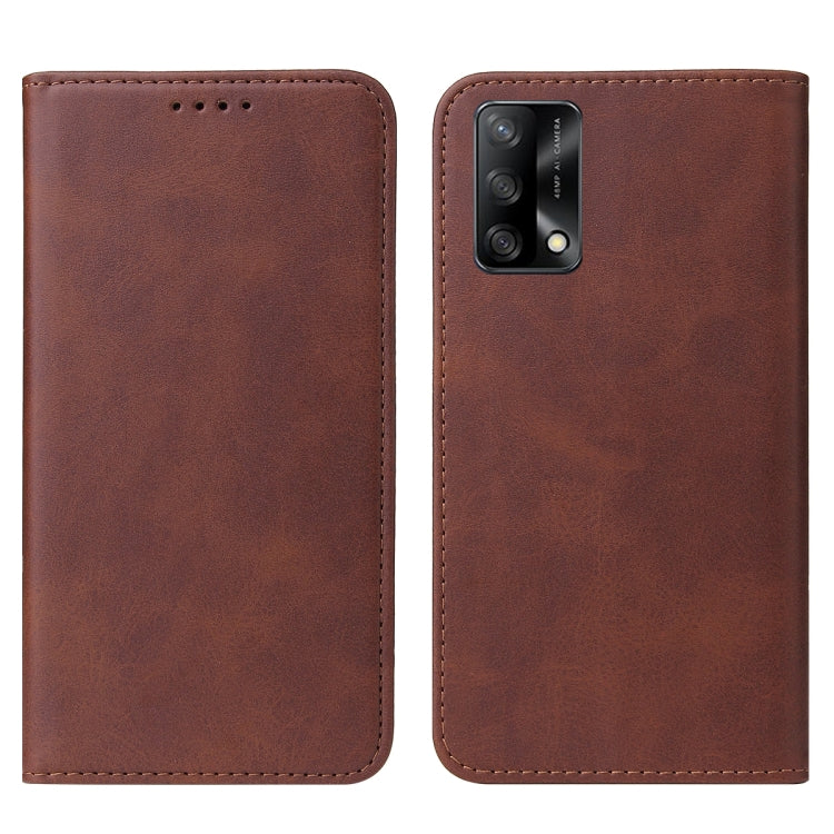 For OPPO F19 Magnetic Closure Leather Phone Case