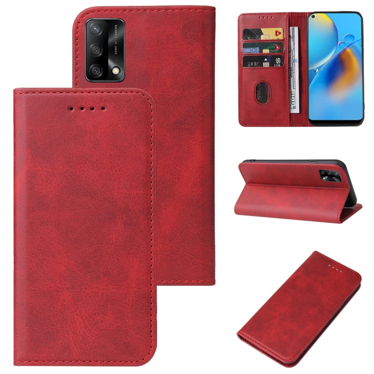 For OPPO F19 Magnetic Closure Leather Phone Case