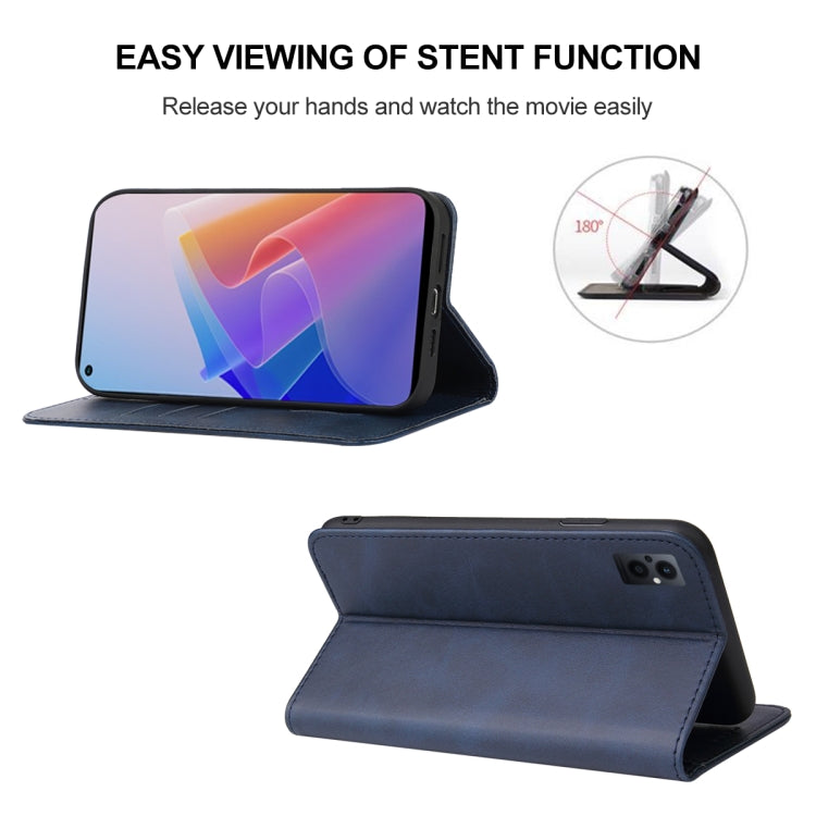 For OPPO F21 Pro 5G Magnetic Closure Leather Phone Case